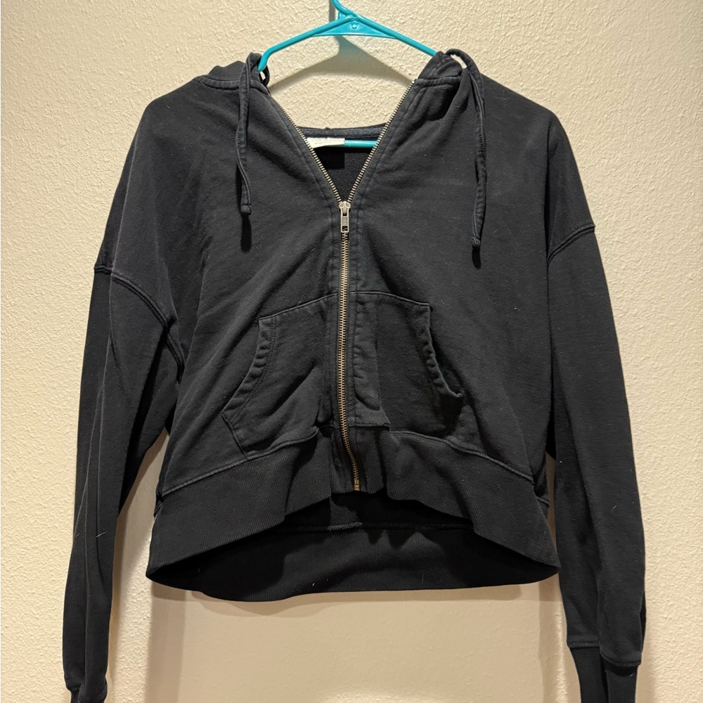 Abound Black Zip-Up Hoodie Jacket